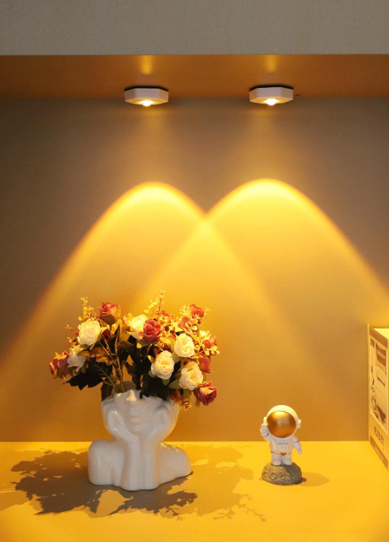 1pc ABS Under Cabinet Light, Modern Sunset Light Geometric Two Level Brightness LED Closet Light For Home