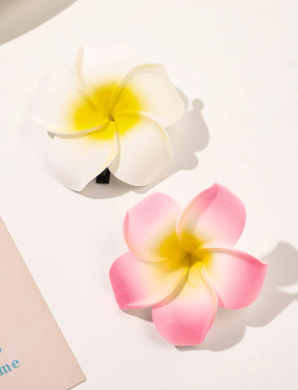 2pcs Flower Decor Alligator Hair Clip