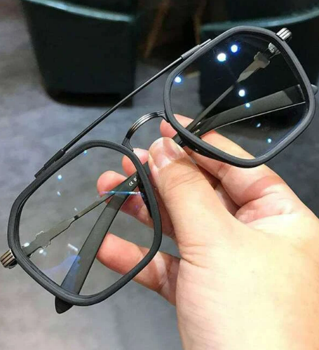 1pair Men Geometric Frame Top Bar Fashion Glasses For Daily Life
