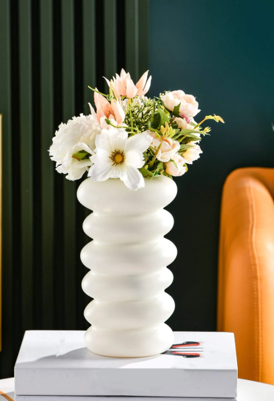 1pc PE Flower Vase, Modern Abstract Design Flower Vase For Home