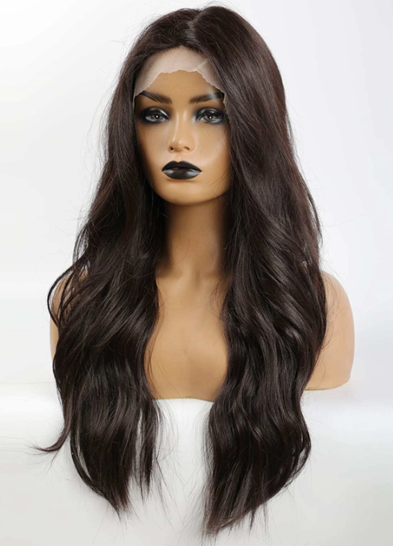 13*1 Lace Front Natural Long Curly Synthetic Wig