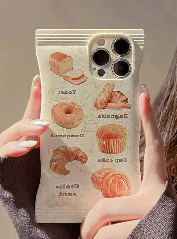 Bread Pattern Square Phone Case Compatible With iPhone