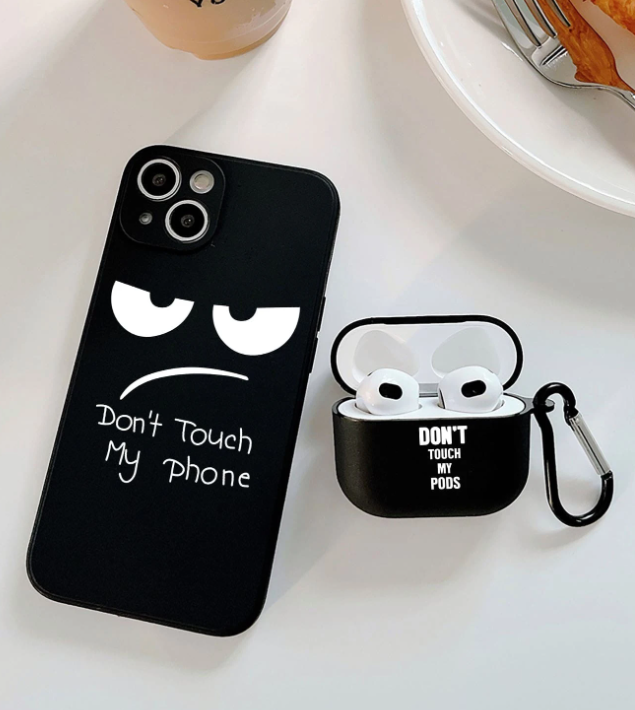 1pc Cartoon Face Phone Case & 1pc Case Compatible With Airpods 3