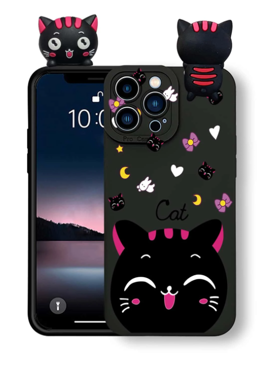 Cartoon Cat Decor Phone Case