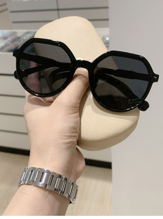 1pair Vintage Women's Square Geometric Frame Sunglasses, Street Style