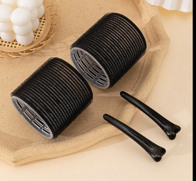 4قطعات/طقم كبير بكرة الشعر مع مقاطع , قبضة ذاتية مجعد شعر , صالون تسريحة شعر عصا , سحر شعر مجعد أداة , مناسب الى شعر , شعر ناصية , حلزوني مجعد شعر , مناسب الى شعر