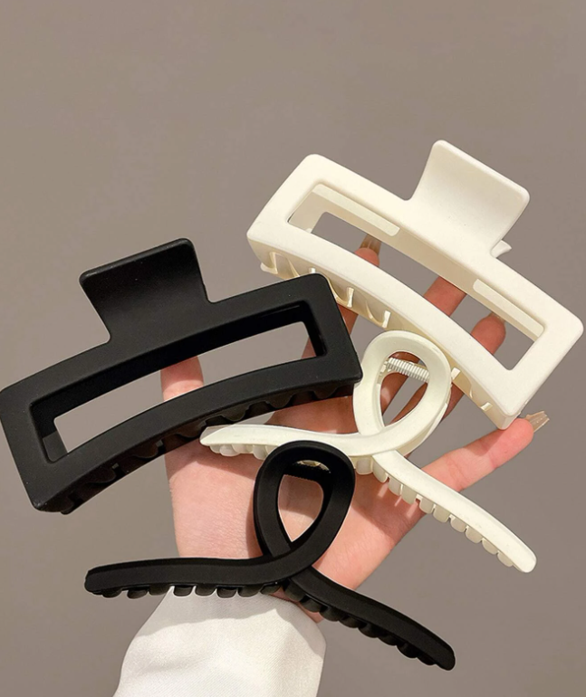 4pcs Minimalism Solid Hair Claw