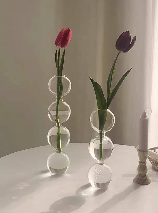 1pc Clear Flower Vase