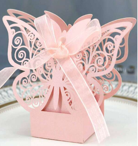 10pcs Hollow Out Butterfly Decor Gift Box