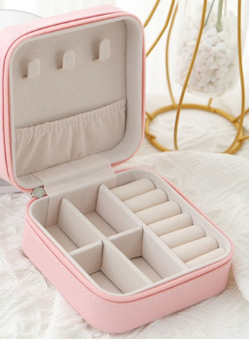 1pc Portable Travel Earrings Storage Box,Mini Ring Storage Case,Necklace Storage Box