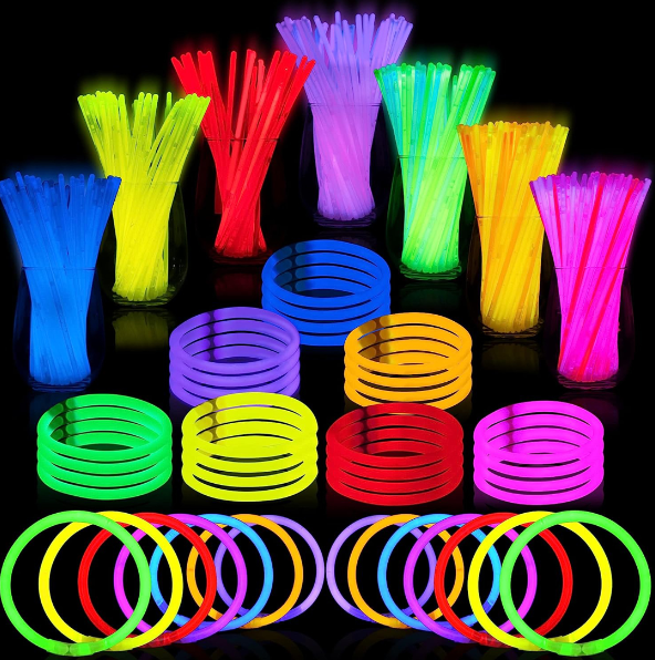 1Pc Party Sticks Glow Sticks Party Supplies 100pk - 8 Inch Glow in The Dark Light Up Sticks Party Favors, Glow Party Decorations, Neon Party Glow Necklaces and Glow Bracelets with Connectors