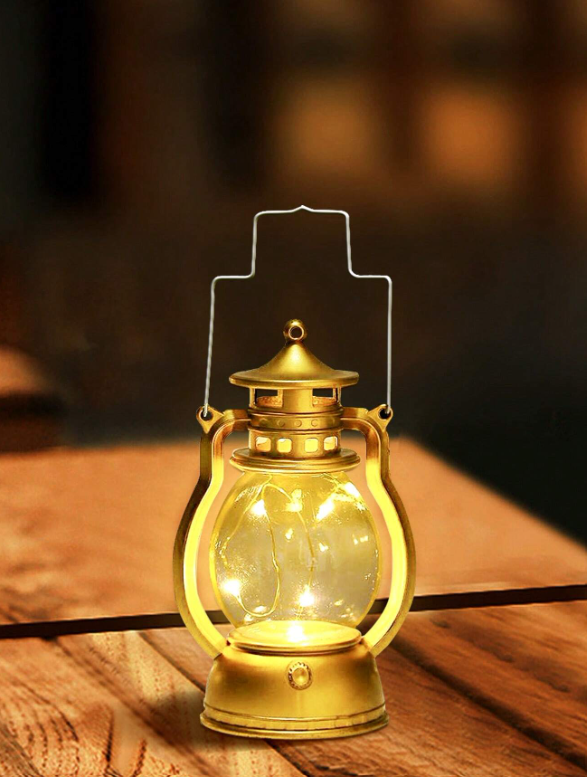 1pc Plastic Kerosene Lamp, Modern Top Handle Lantern For Home