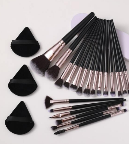 20PCS Makeup Brushes Set+3PCS Makeup Puff Set Soft Triangle powder Mineral puff for face makeup