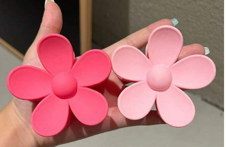 2 قطع نساء بتصميم زهرة لطيفة قباضة شعر الى شعر زخارف