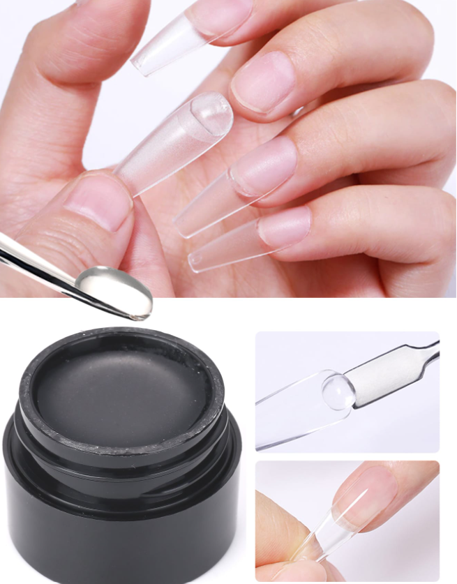 1pc Solid Nail Tips Gel 10g Transparent UV LED Function Gel UV Lamp Nail Extension Gel Soak Off Nail Art Gel Varnish