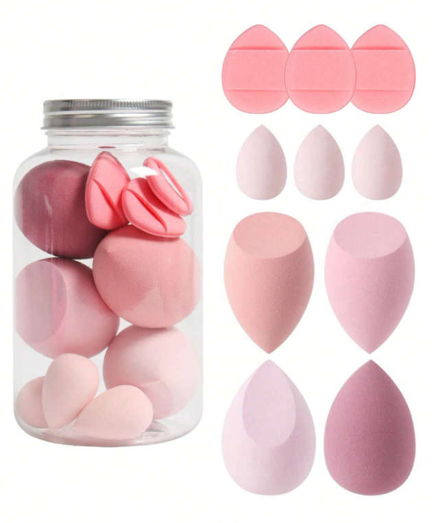 10pcs Makeup Sponges With Storage Case