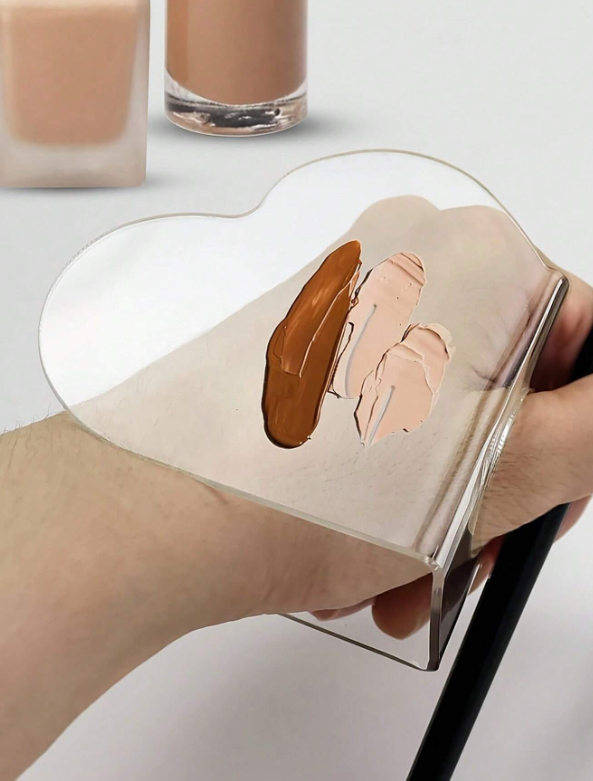 1pc Heart Design Foundation Stirring Palette