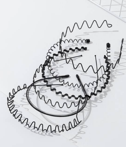 6pcs Men's Invisible Sports Wave Headband Korean Version Simple