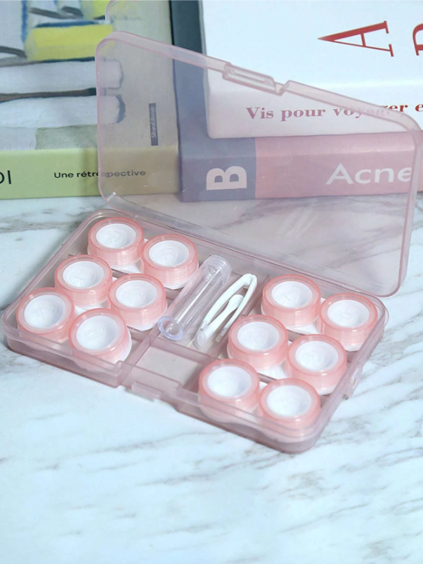1set Solid Minimalist Contact Lens Case