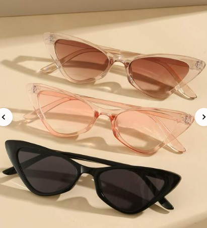 3 قطعة / الحزمة بلاستيك إطار عين القط أسلوب كريم واقي من الشمس شاطئ بحر نظارات شمسية