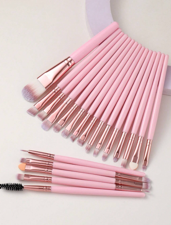 20pcs Makeup Brush Set Premium Synthetic Hair Eyeshadow Blending Brush Set Cosmetics Tool