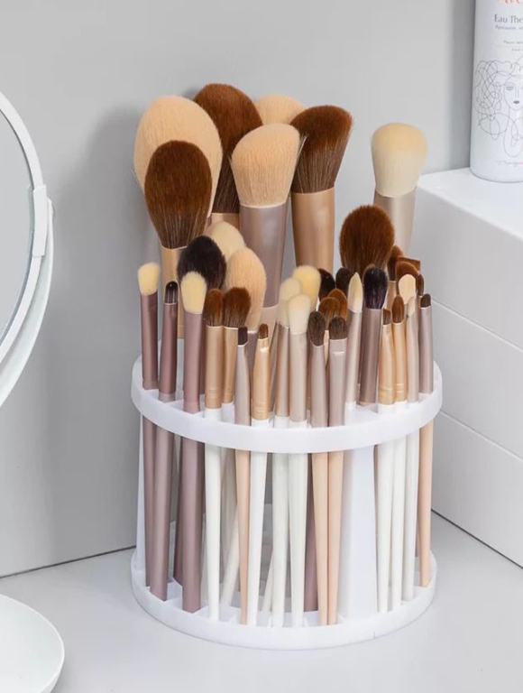 1pc Large Capacity Makeup Brush Organizer Bucket, Storage Rack For Art Brushes, Pencils, Eye And Brow Liners