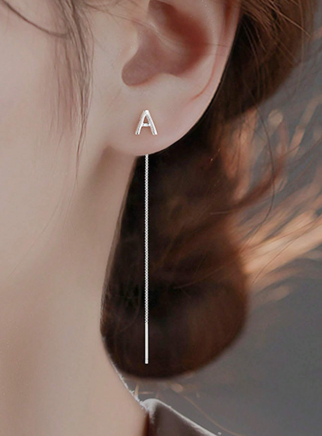 1pc Letter Decor Threader Earring