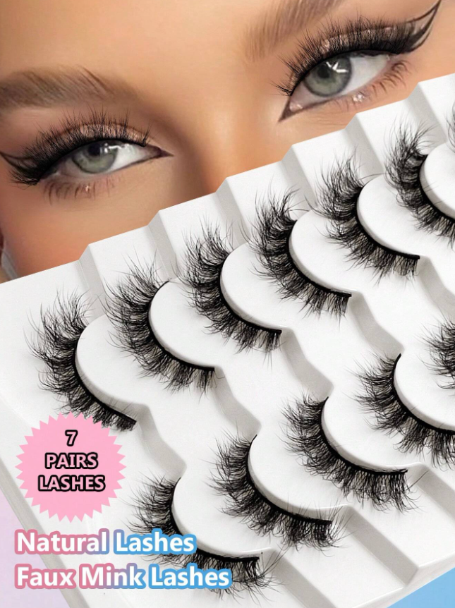 7pairs 11mm Natural Soft False Eyelashes