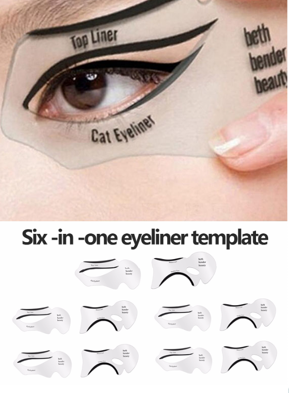 10pcs Reusable Eyeliner Stencil Template
