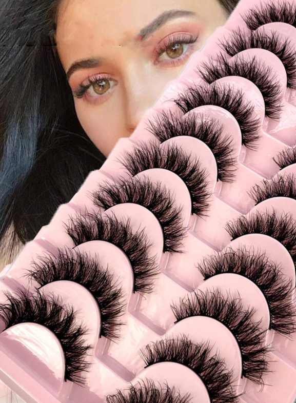 10pairs Volumized False Eyelashes