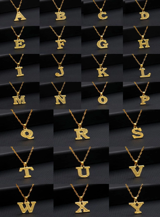 1pc Letter Charm Necklace
