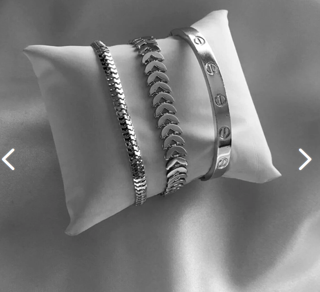 BERS ACCESSORIES Women's Silver Color Steel Combined Bracelet BO0222