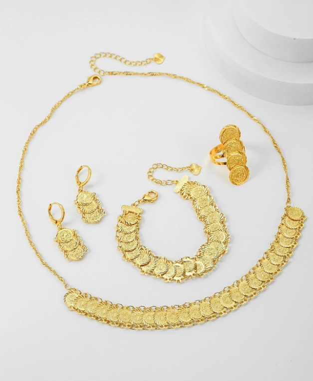 5قطعات/طقم محكم فلز طقم مجوهرات نحاس مجوهرات