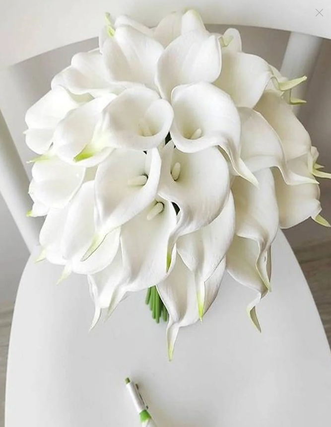 Basil Flower Bridal Bouquet Wet Gala White Groom Boutonniere fca10002