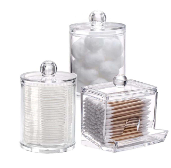 3 قطع صندوق تخزين شفاف للفوط والمسحات ، حاوية منظم متعددة الوظائف