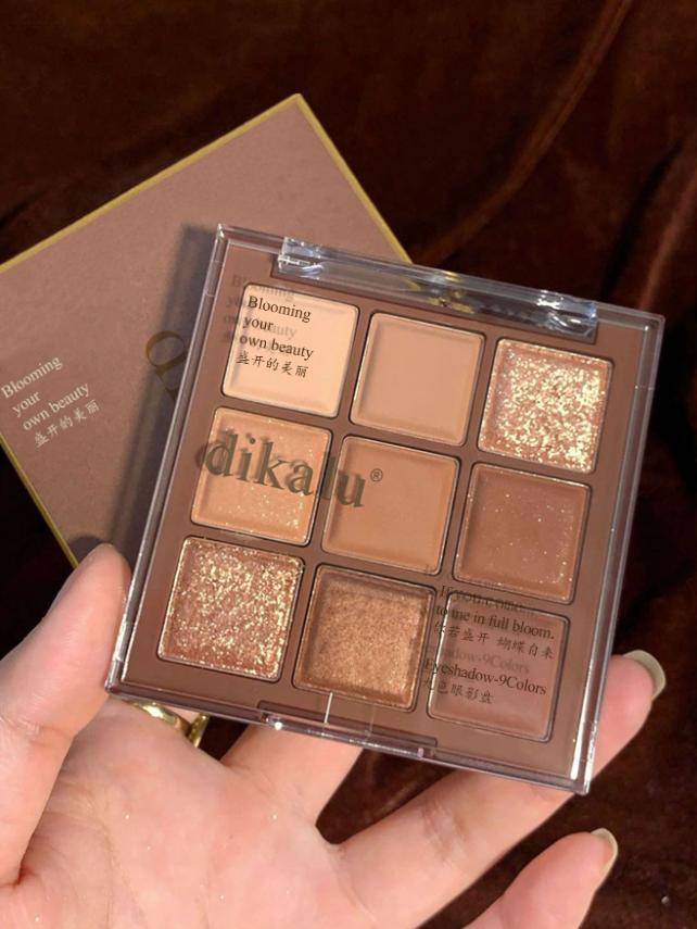 9 ألوان ظلال عيون متلألأ و مادة ليس من السهل خلع المكياج ظلال العيون مكياج منتج الى الاستخدام اليومي