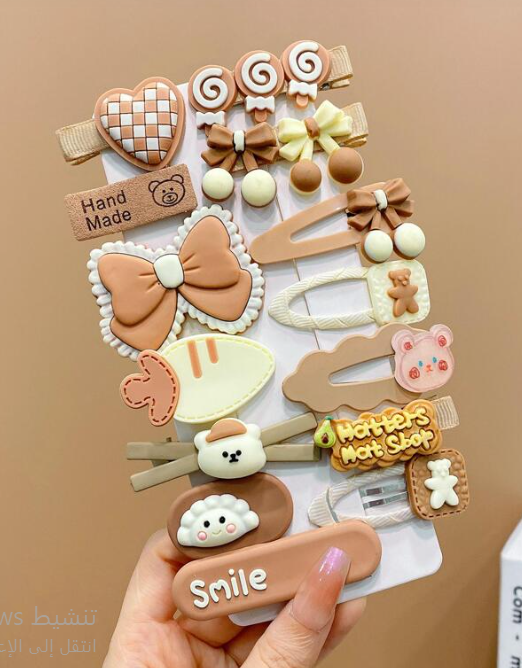 14pcs Girls Bow & Lollipop Decor Hair Clip