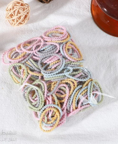 100pcs Toddler Girls Solid Casual Hair Tie For Hair Decoration