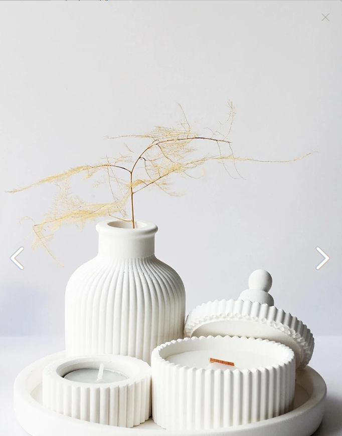 a&p Beyaz Renk özel Tasarım Kokulu Mum Ve Vazo Aksesuar Seti set4