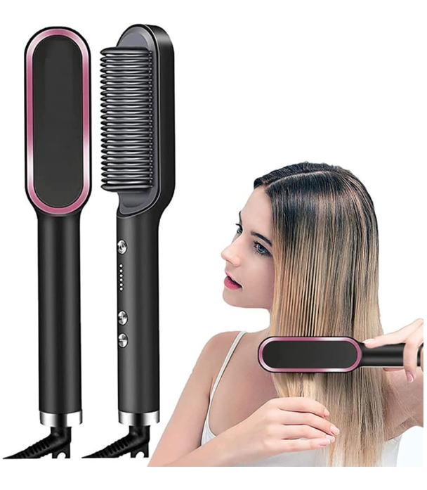 3 دقائق تمليس مكواة الشعر مشط 2 في 1 حار مشط المحترفين متعددة الوظائف تسخين سريع مضاد للحرق أدوات