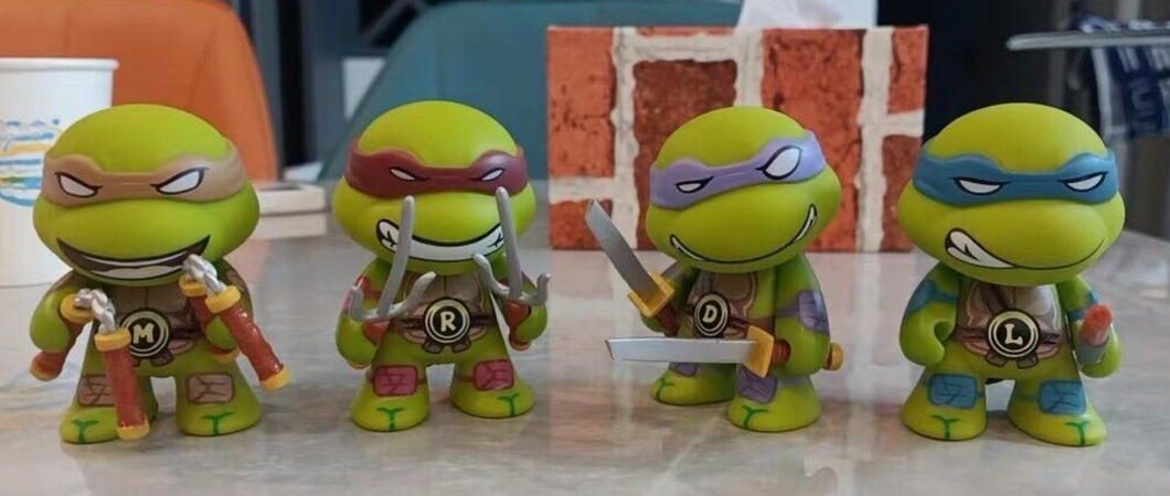 4 Pcs Teenage Mutant Ninja Turtles Mini Action Figures TMNT Collection Toy Gift