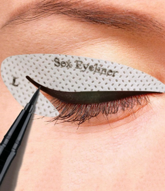 4قطعات/طقم مكياج العين مرسام قالب بطاقة , ظلال عيون بطانة ملصق مستحضرات تجميل أداة