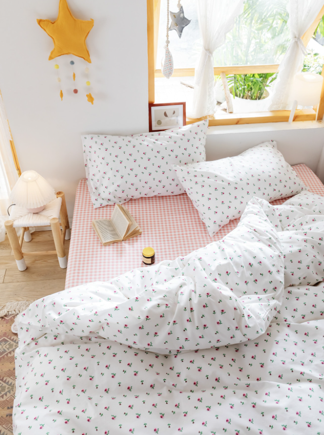 3قطعات/طقم نمط زهر لحاف غطاء طقم