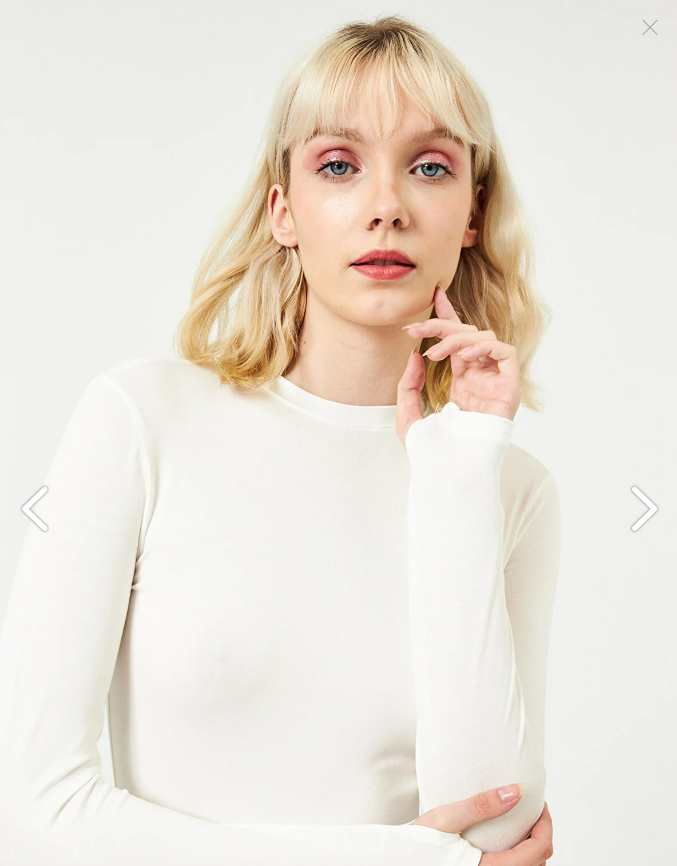 Bukamiss Kadın Beyaz Parmak Detaylı Body prmk1