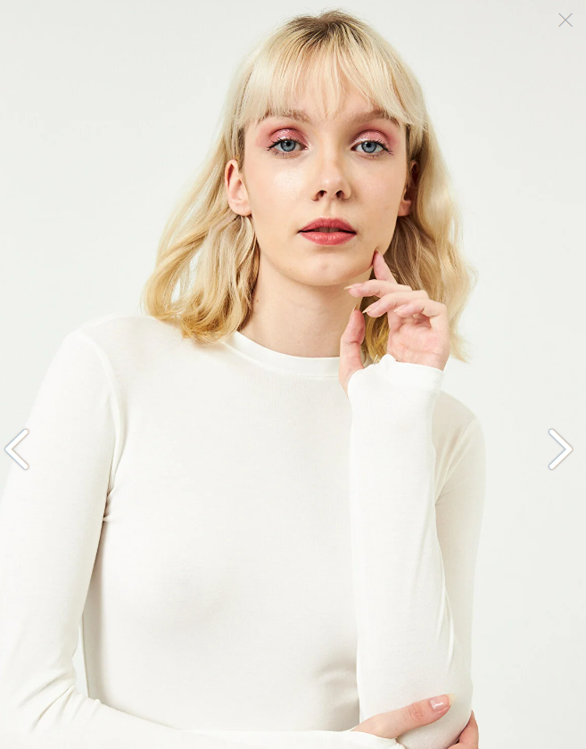 Bukamiss Kadın Beyaz Parmak Detaylı Body prmk1