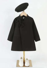 Load image into Gallery viewer, SHEIN Kids SUNSHNE Toddler Girls Bow Front Overcoat &amp; Hat
