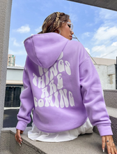 Load image into Gallery viewer, SHEIN Qutie Slogan Graphic Drop Shoulder Drawstring Thermal Lined Hoodie
