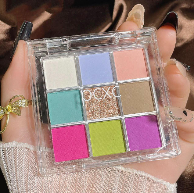 9 ألوان لوحة ظلال العيون , قطعة واحدة بيرليسسينت بخير متلألأ ليس من السهل خلع المكياج ضد للماء ظلال عيون طبق مكياج العين منتج Y2K