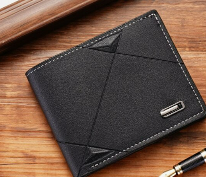 2023 محفظة رجالية بنمط جديد وحامل بطاقات مع مشبك نقود وإطار صور مع