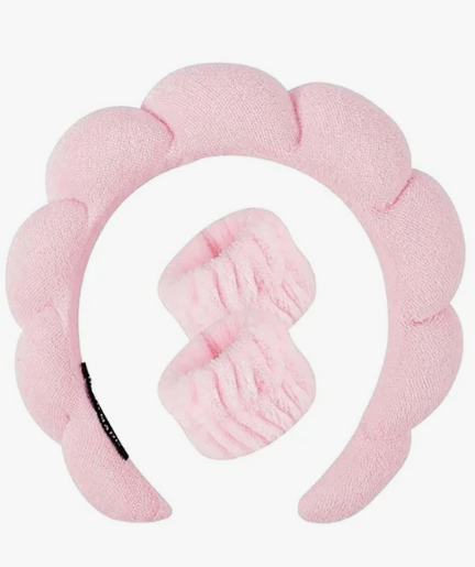 3 قطع موحدة اللون عصابة راس حمام و حزام المعصم حمام طقم